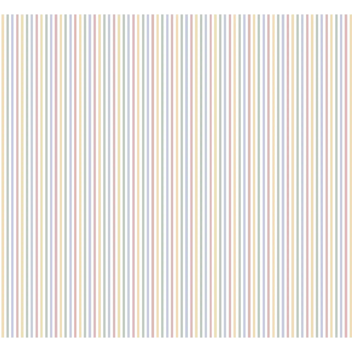 Reeve Wallpaper - Ticking Stripe - by Studio Stephie - Sample 1 foot by 1 foot / Rainbow - Loomwell Home Goods