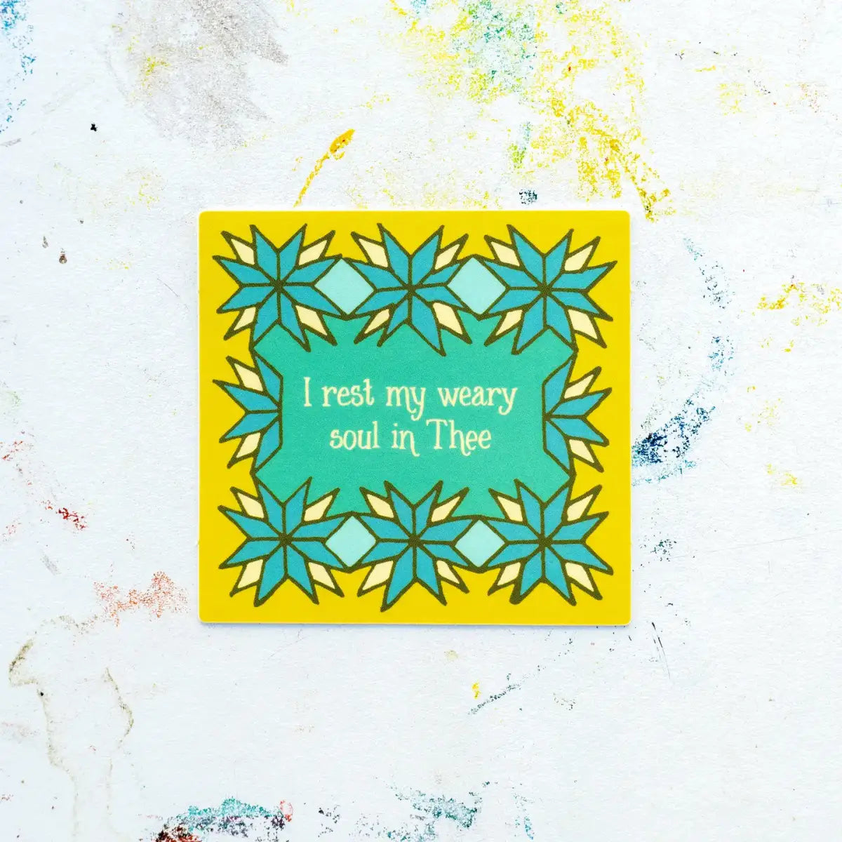 I Rest My Weary Soul Hymn Sticker - Rooted Home Goods
