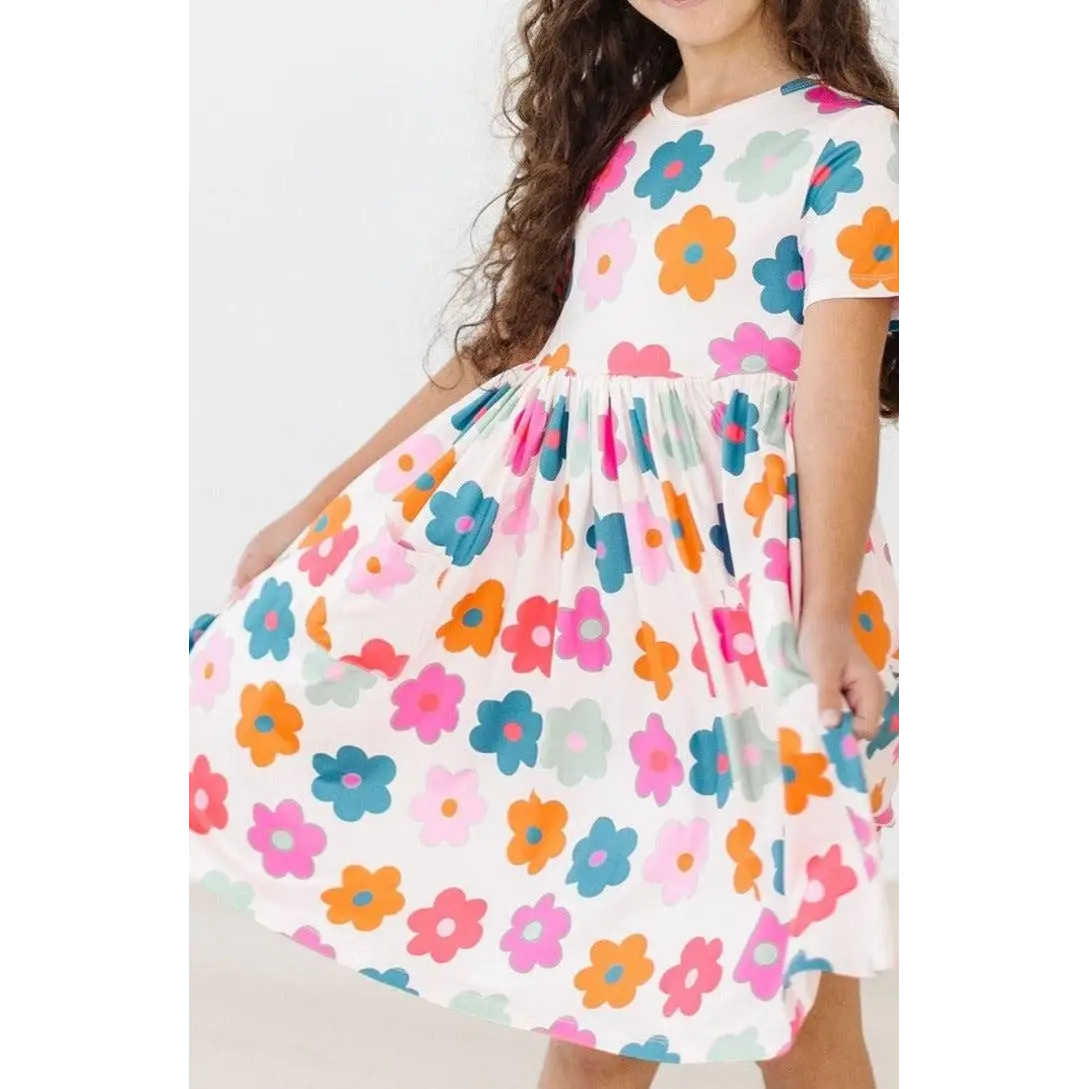 Pocket Twirl Dress - Retro Floral - Mila & Rose ®