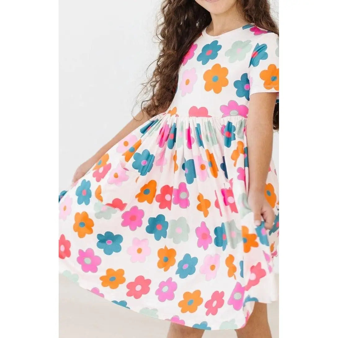 Pocket Twirl Dress - Retro Floral - Mila & Rose ®