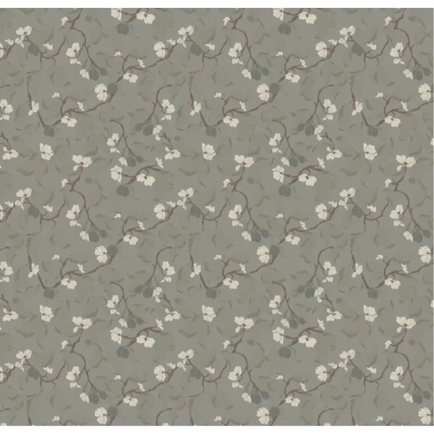 Rhodes Wallpaper - Natural Vines - by The Fibery - Sample 1 foot by 1 foot / Blue Gray - Loomwell Home Goods