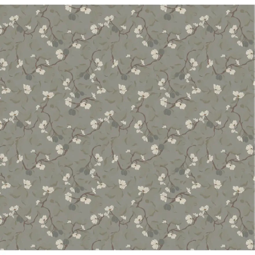 Rhodes Wallpaper - Natural Vines - by The Fibery - Sample 1 foot by 1 foot / Blue Gray - Loomwell Home Goods