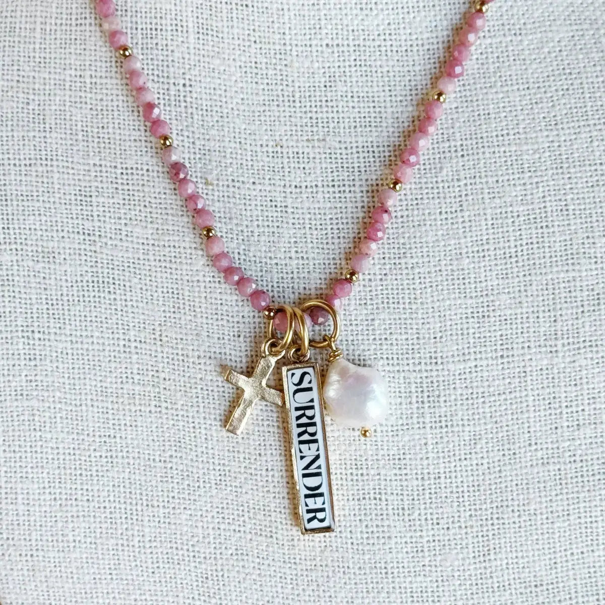 Faceted Necklace - Rhodonite - Bel Kai