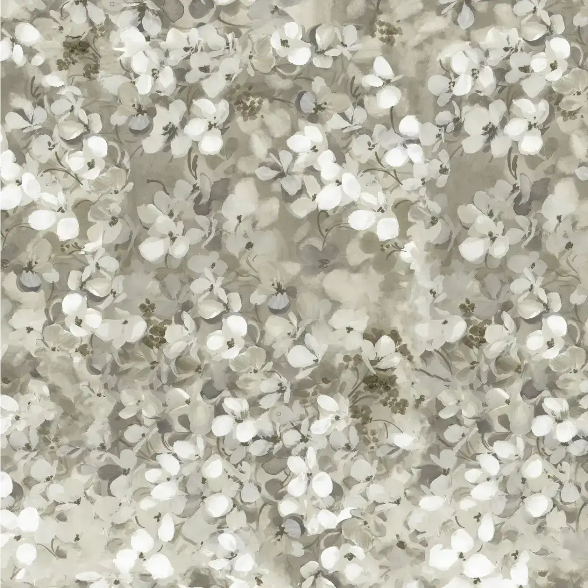 Ridge Wallpaper - Watercolor Blooms - by Taddy Mikelaites - Sample 1 foot by 1 foot / Charcoal - Loomwell Home Goods