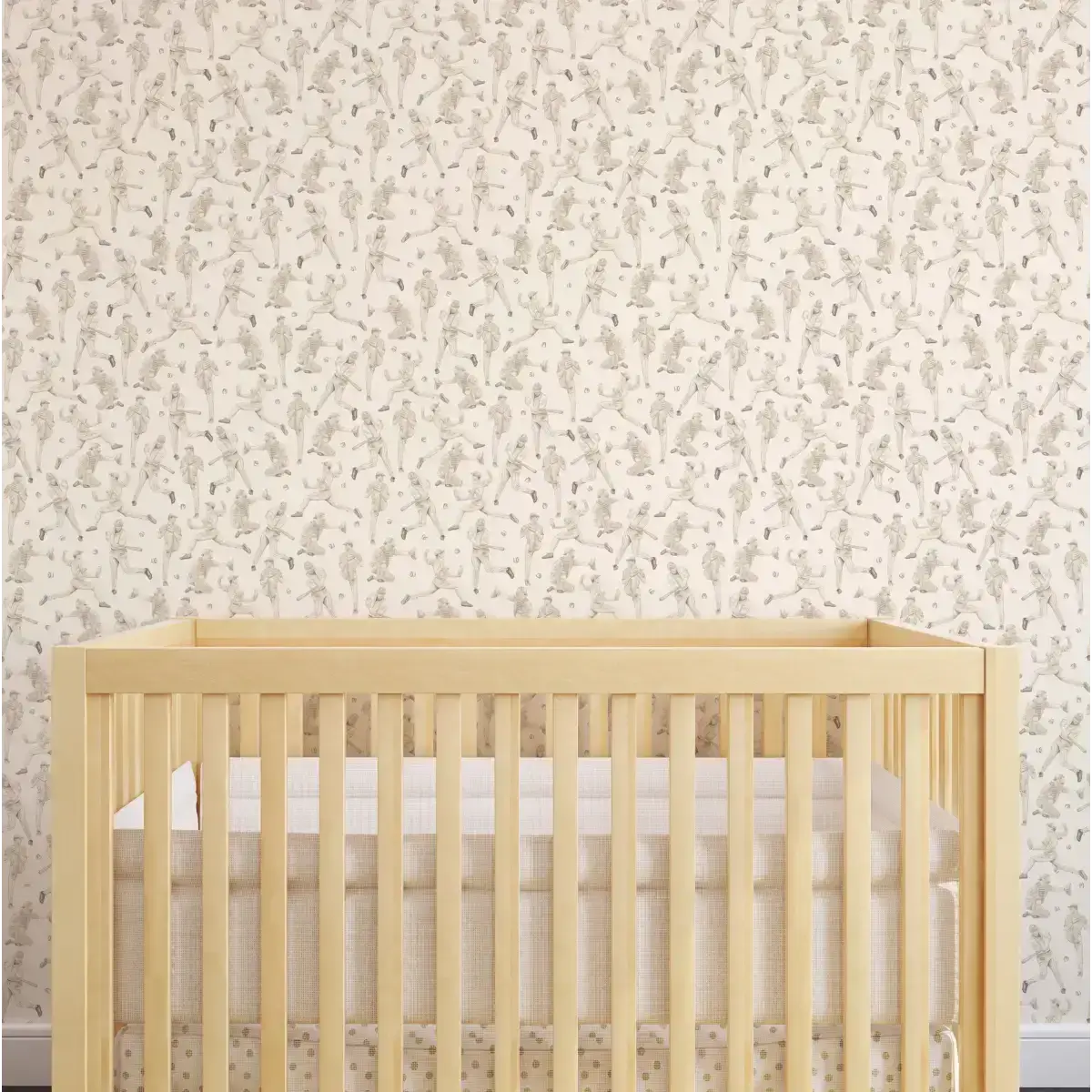 Robinson Wallpaper - Vintage Baseball Players - by Hailey Kiefer Designs - Loomwell Home Goods