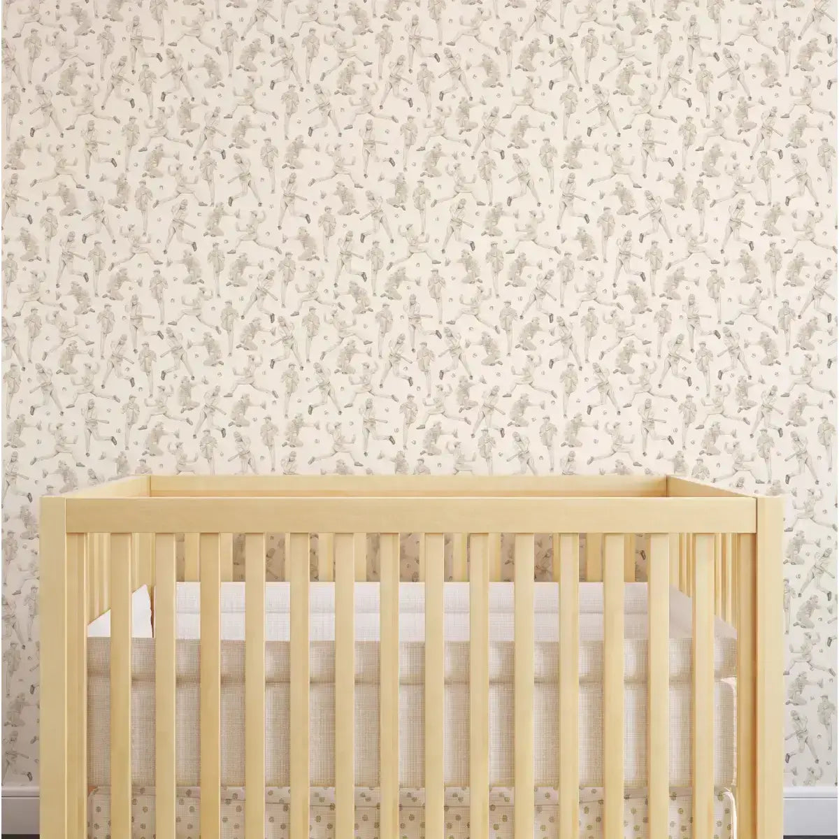 Robinson Wallpaper - Vintage Baseball Players - by Hailey Kiefer Designs - Loomwell Home Goods