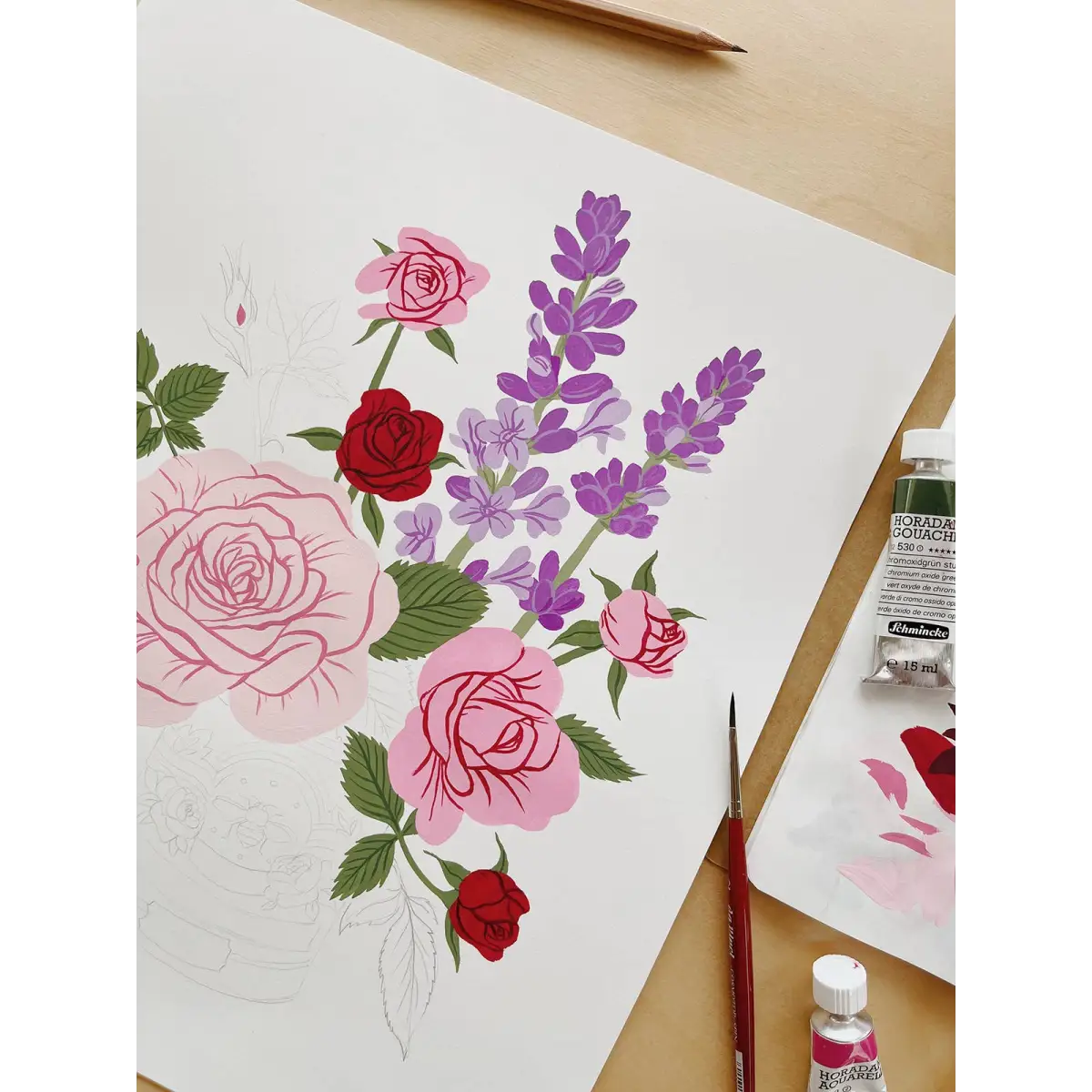 ROSE & LAVENDER Thank You Card - Botanica Paper Co.