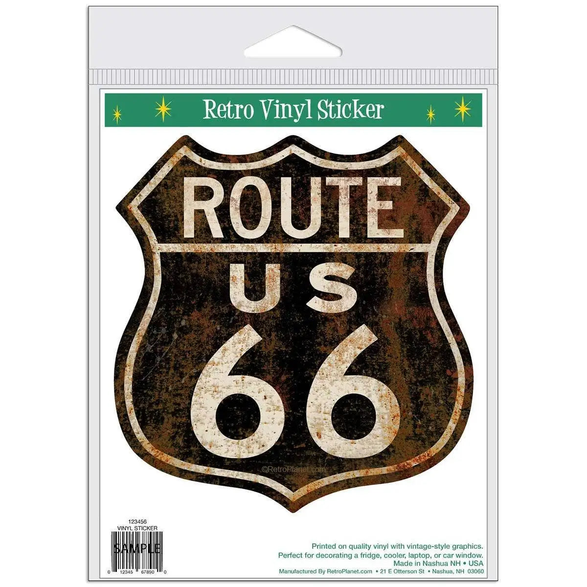 Vinyl Sticker - Route 66 - Large - RetroPlanet