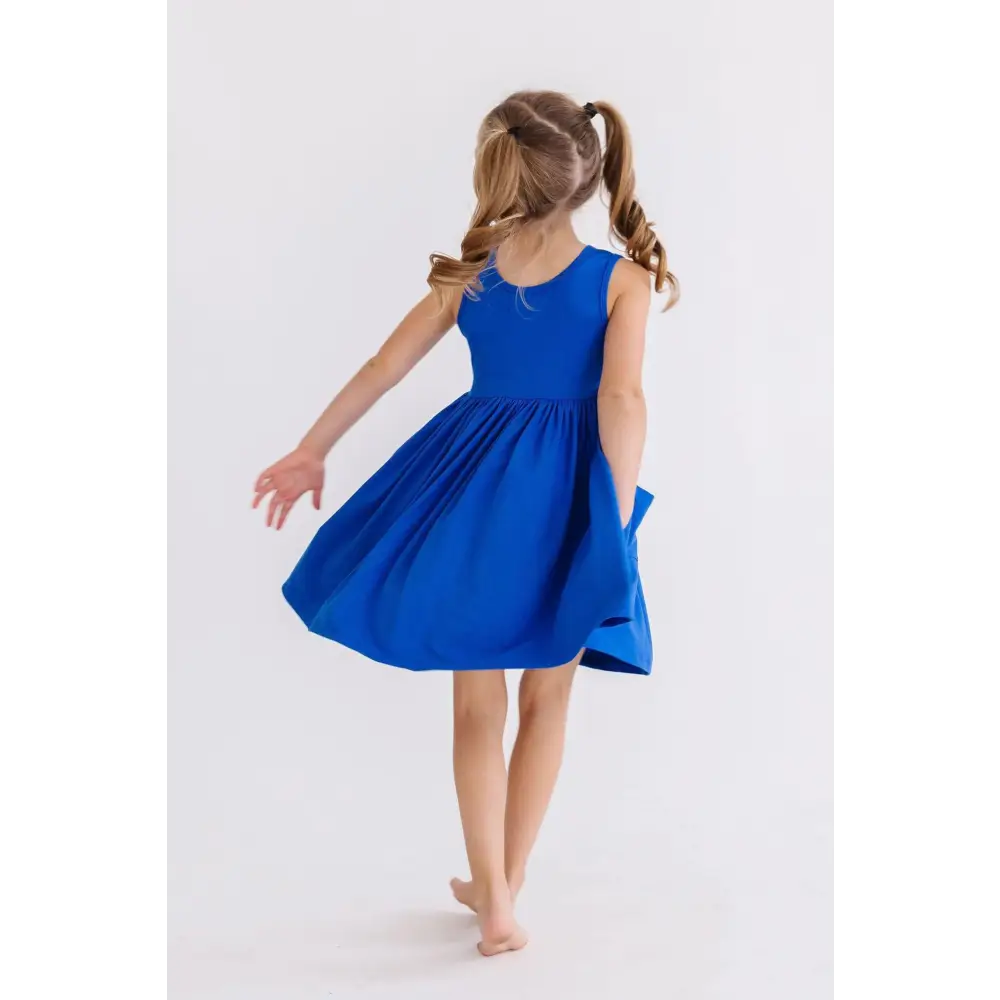 Royal Blue Tank Pocket Twirl Dress - Mila & Rose ®