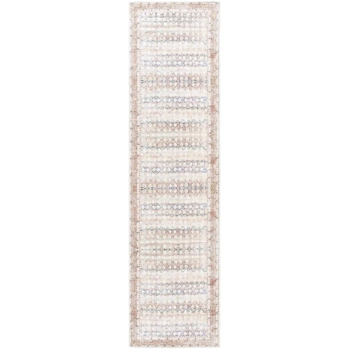 Rust Maligaya Distressed Washable Area Rug - 2’7’’ x 10’ Runner - Boutique Rugs