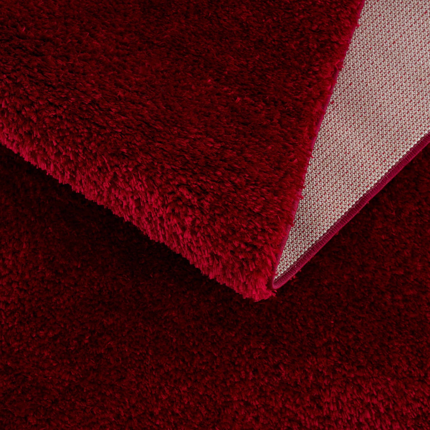 Heavenly Solid Red Plush Rug - Clearance - Boutique Rugs