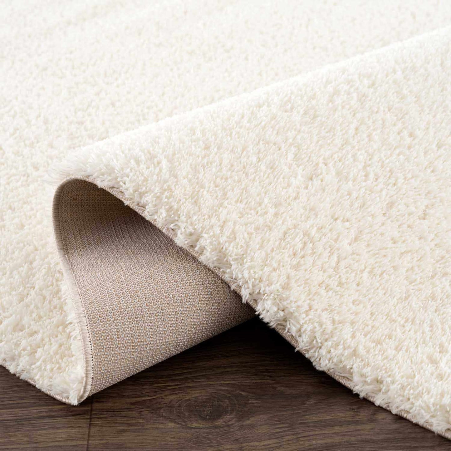 Heavenly Solid Cream Plush Rug - Boutique Rugs