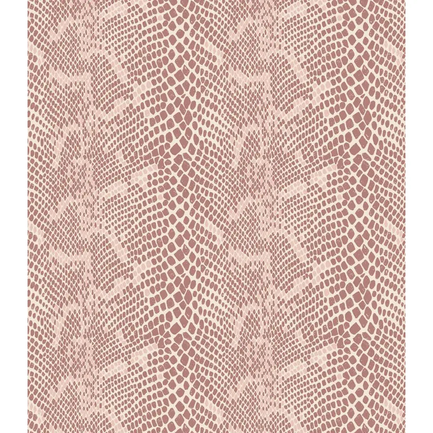 Salazar Wallpaper - Snakeskin - by Zenclover - Sample 1 foot by 1 foot / Blush - Loomwell Home Goods
