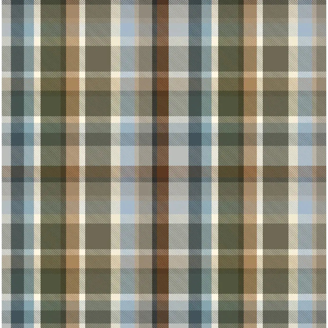 Samuel Wallpaper - Sophisticated Plaid - by Painted Hawk Design - Sample 1 foot by 1 foot / 2 - Loomwell Home Goods