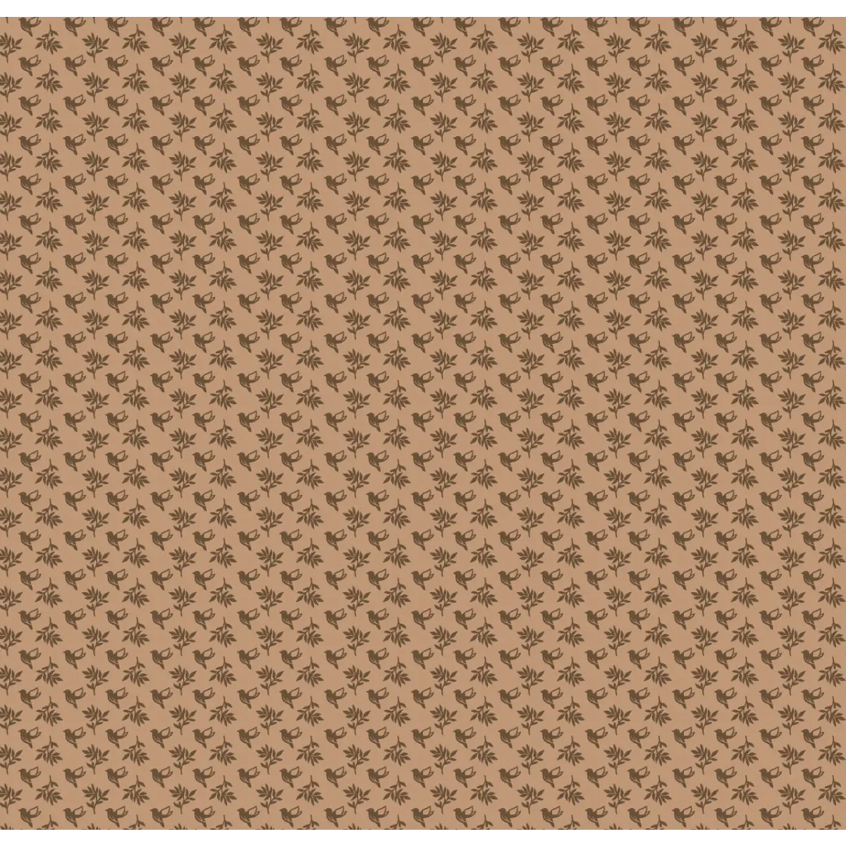 Scout Wallpaper - Tiny Flowers and Birds Texture - by Thoroughfare Design - Sample 1 foot by 1 foot / Sand - Loomwell
