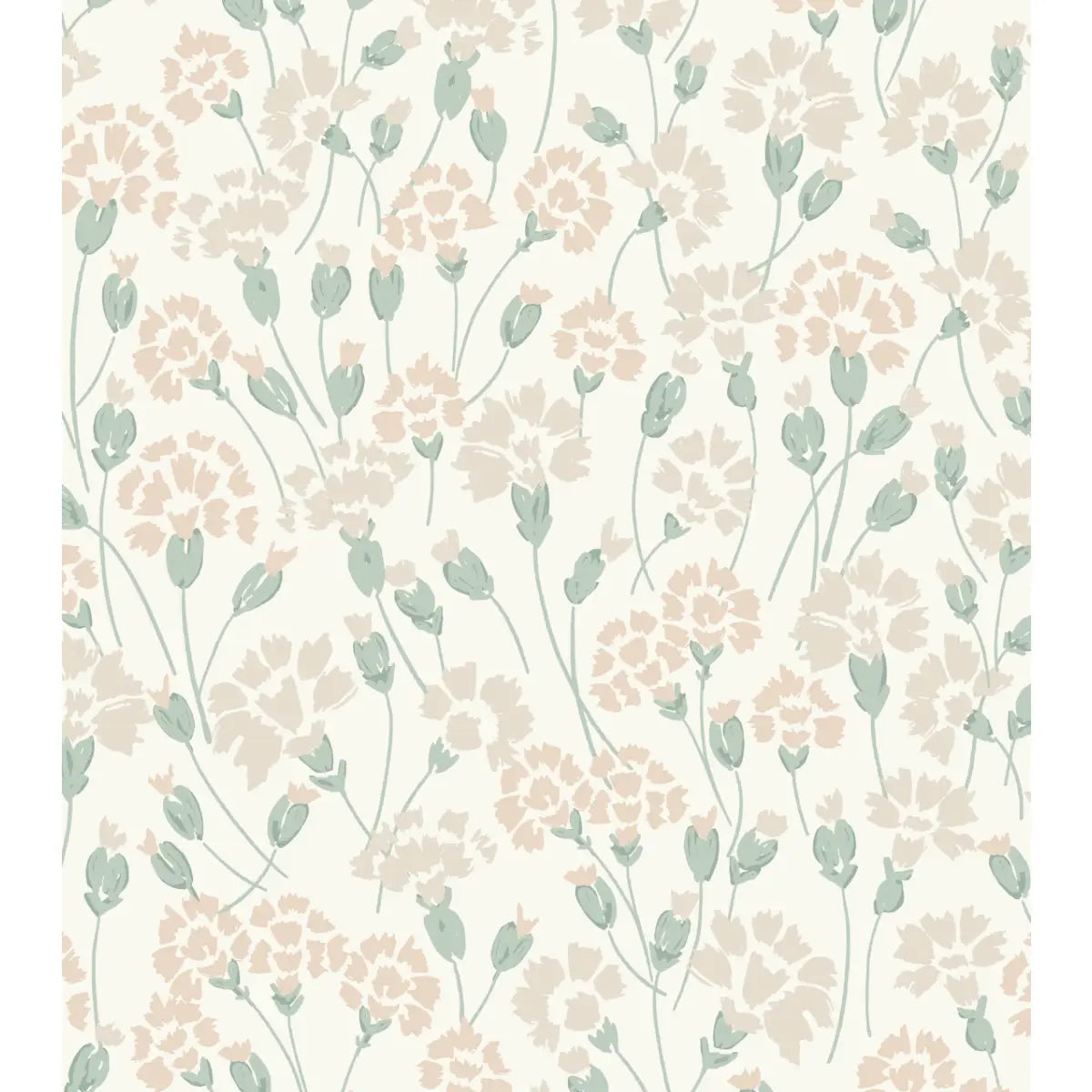 Seneca Wallpaper - Cornflower Field - by Hufton Studio - Sample 1 foot by 1 foot / Peach - Loomwell Home Goods