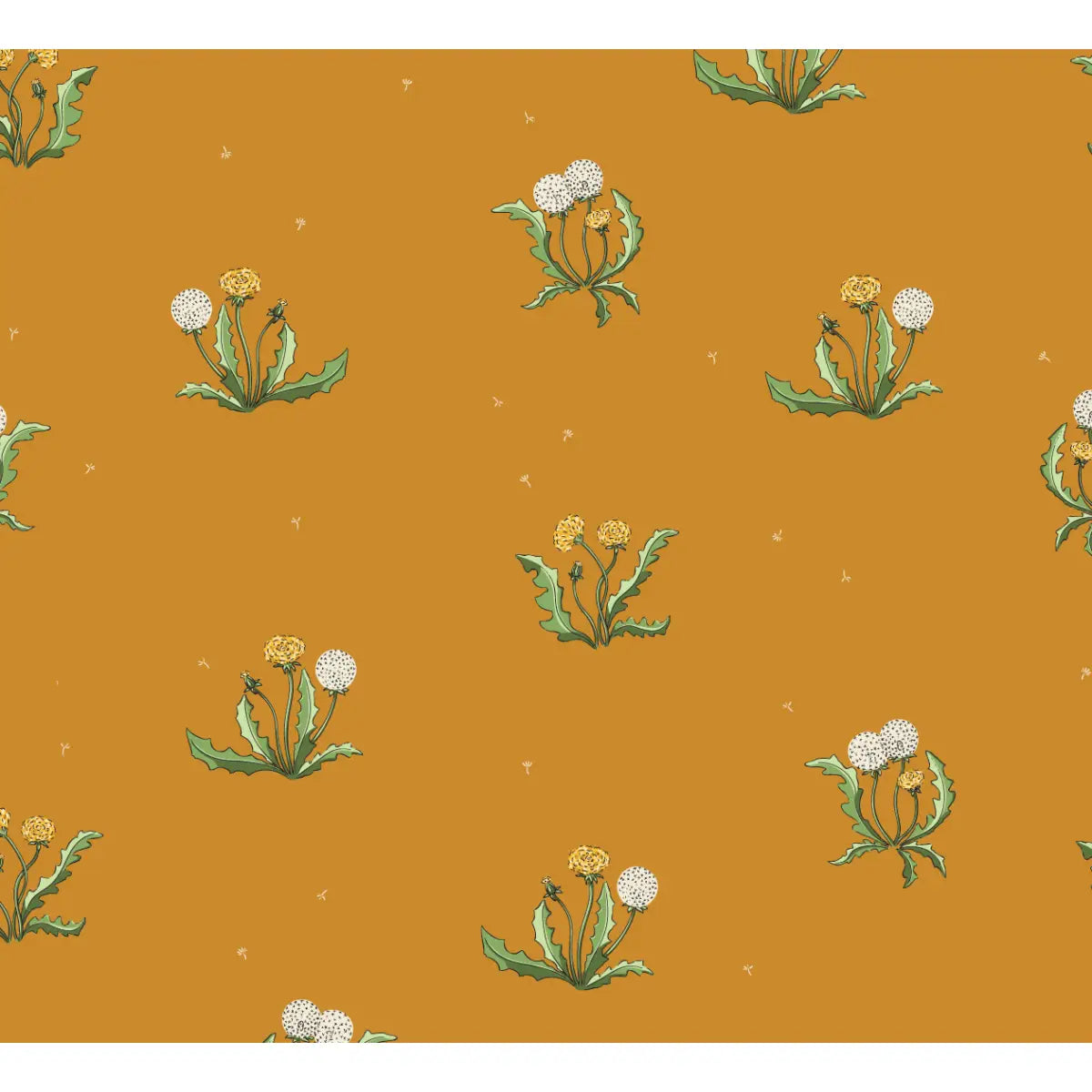 Sharie Wallpaper - Dandelion Wishes - by Sara Mari - Sample 1 foot by 1 foot / Yellow - Loomwell Home Goods