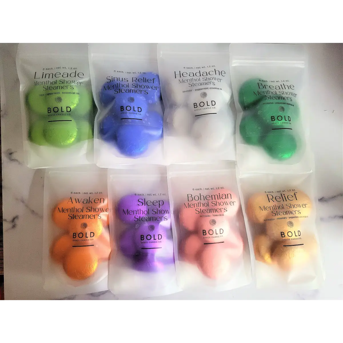 Shower Steamers – Awaken Energizing - Orange Lavender & Patchouli - 6 pack - Bold Space Candle Co.