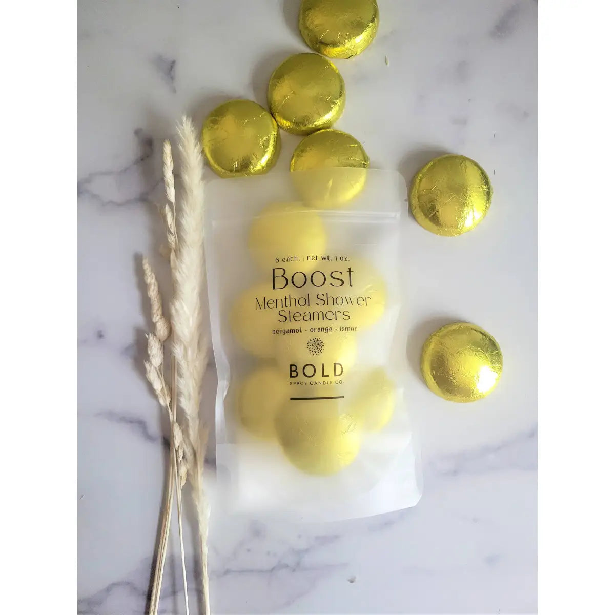 Shower Steamers - Boost – Bergamot Lemon & Blood Orange - 6 pack - Bold Space Candle Co.