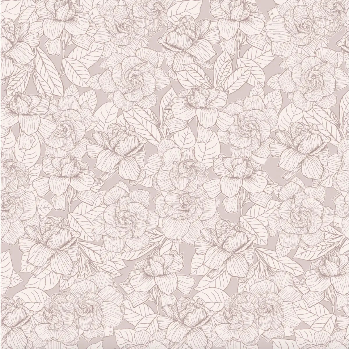 Shyla Wallpaper - Modern Gardenia - by Brittany Polatis Design - Sample 1 foot by 1 foot / Mauve - Loomwell Home Goods