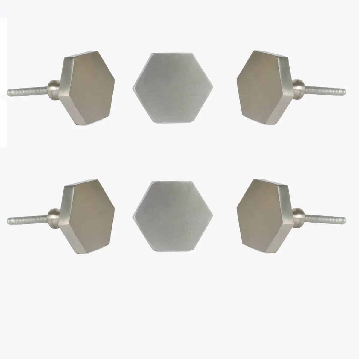 Silver Hexagon Knob (each) - Perilla Home