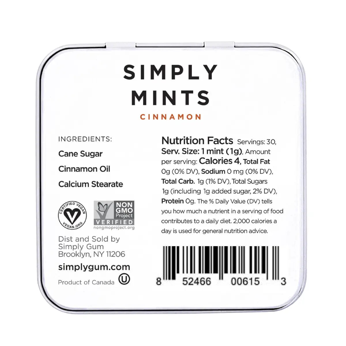 Simply Mints - Cinnamon - All-Natural - Simply Gum