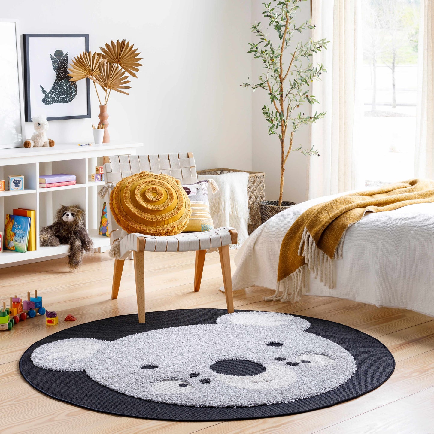 Kids Koala Animal Print Nursery Area Rug - Clearance - Boutique Rugs