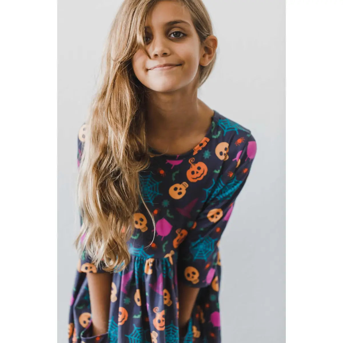 Pocket Twirl Dress - Skeleton Web - Halloween - Mila & Rose ®