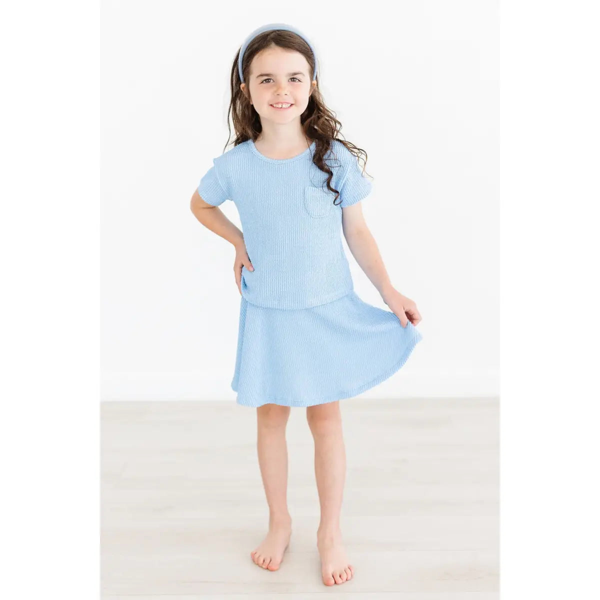 Sky Blue Scrunchy Twirl Skort - Mila & Rose ®