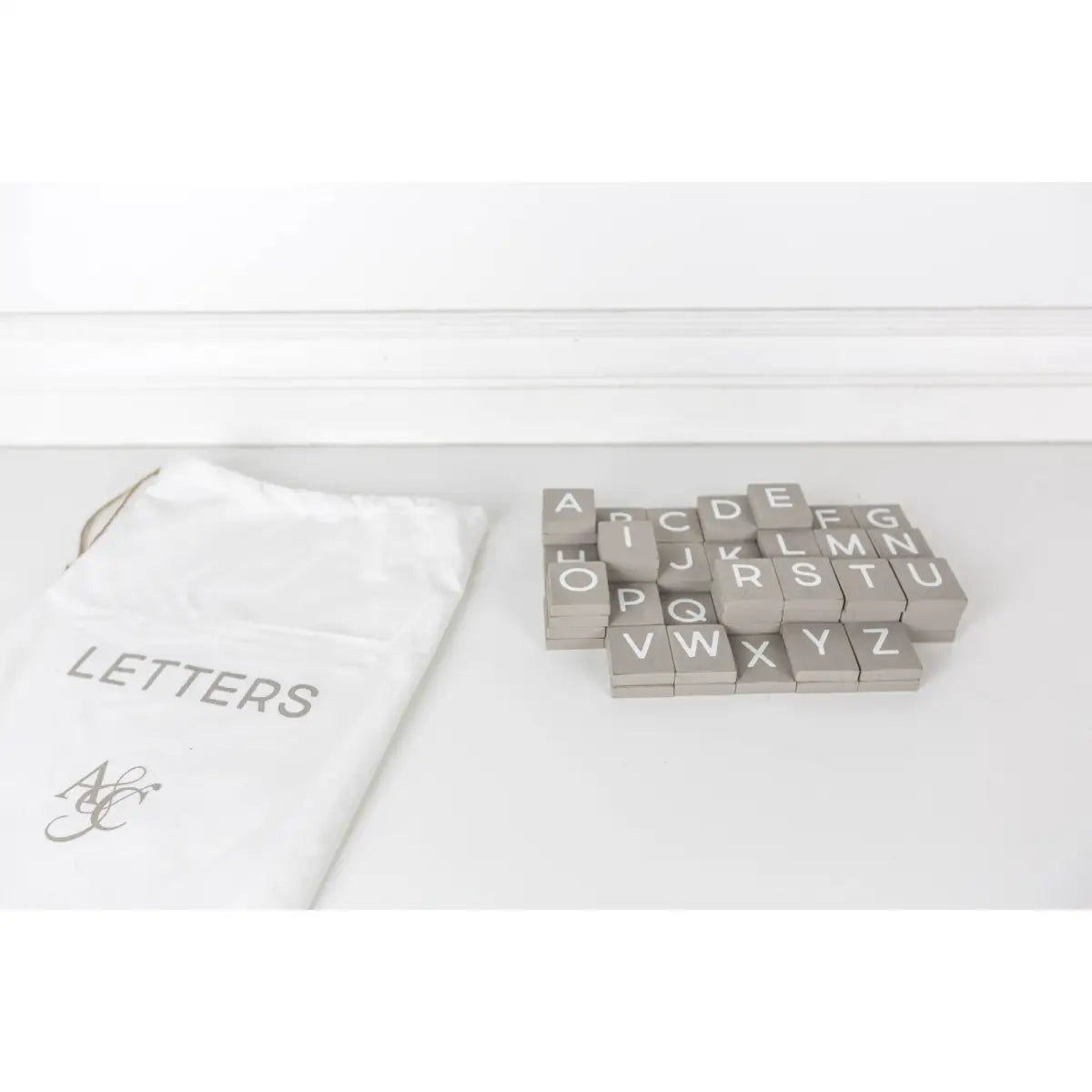 Slate Gray Tiles Letters for Ledgie Letterboard - 70 pc - Adams & Co.