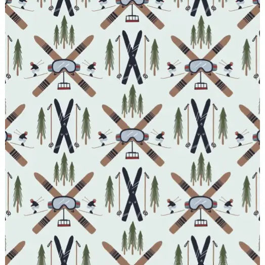 Slopes Wallpaper - Ski Chalet - by Kristie Vargo - Loomwell Home Goods