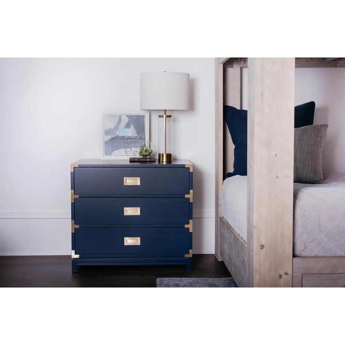 Small Carlyle Campaign Dresser - Navy - Ave Home
