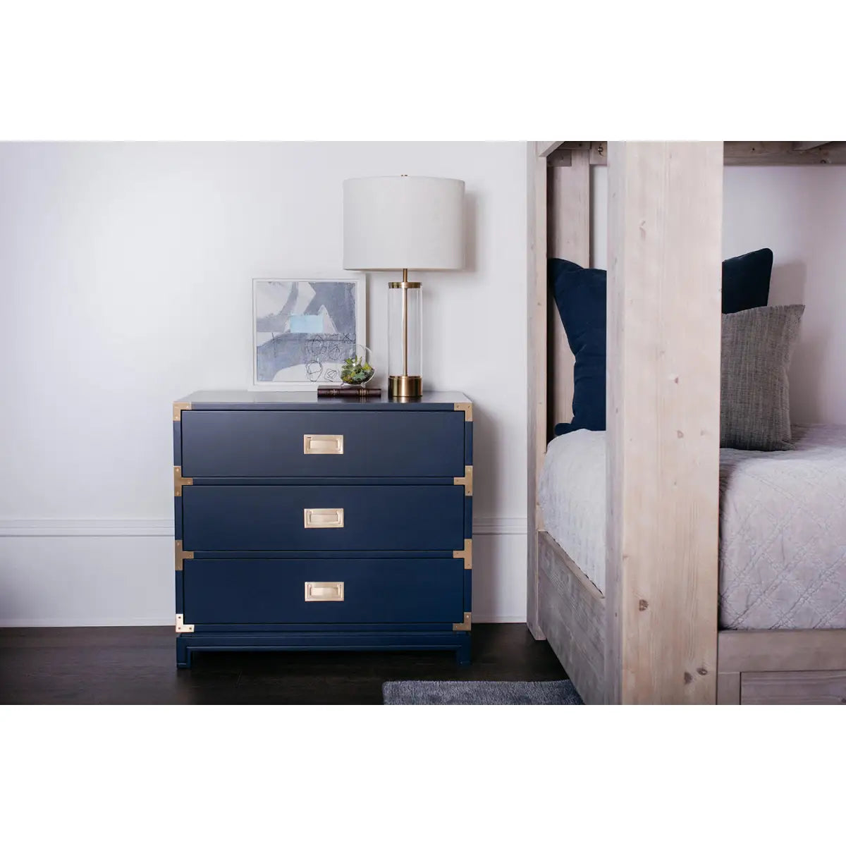 Small Carlyle Campaign Dresser - Navy - Ave Home