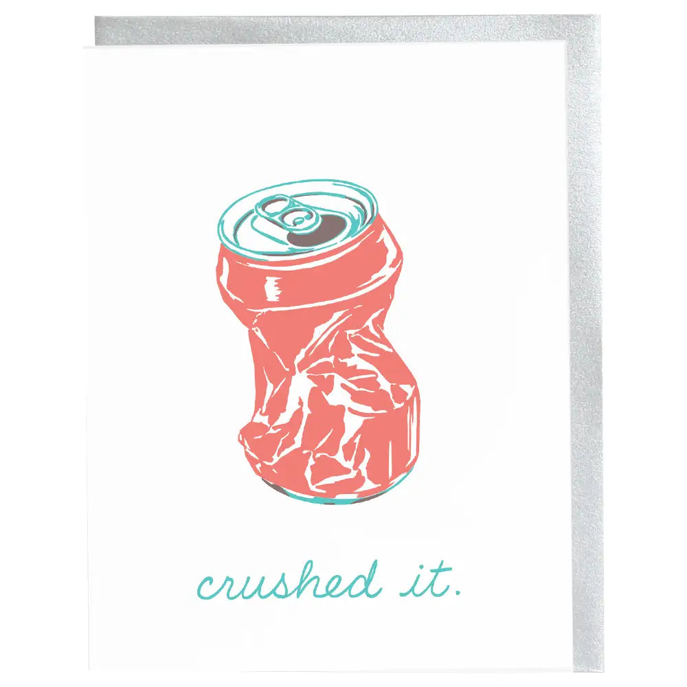 Congratulations Card - Soda Can Crushed - Smudge Ink
