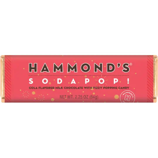 Sodapop! - Milk Chocolate Candy Bar with Pop Rocks - Hammond’s Candies