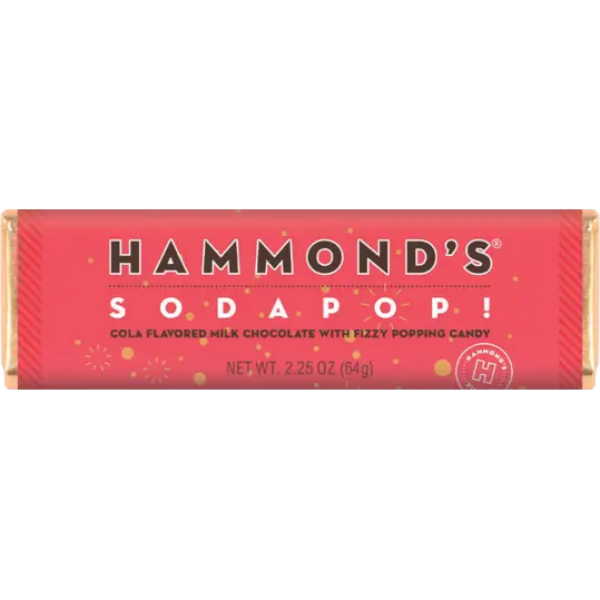 Sodapop! - Milk Chocolate Candy Bar with Pop Rocks - Hammond’s Candies