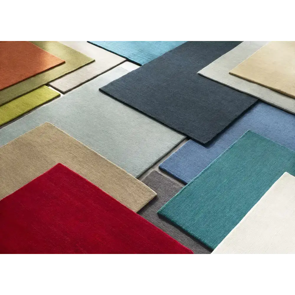 Solid Wool Dark Orange Area Rug - Boutique Rugs