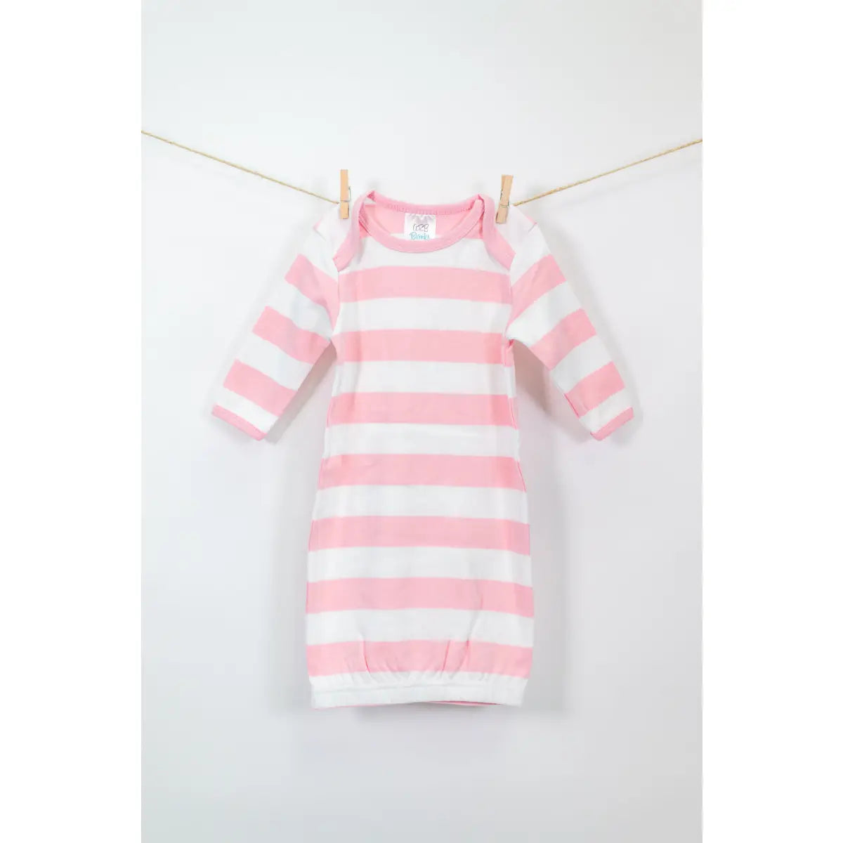 Spring Baby Gowns - Bubble Gum Pink & White / 0-3 Month - ARB Blanks