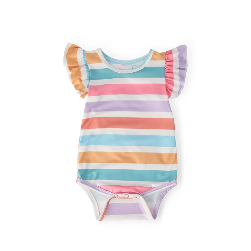 Spring Stripes S/S Flutter Bodysuit - Mila & Rose ®
