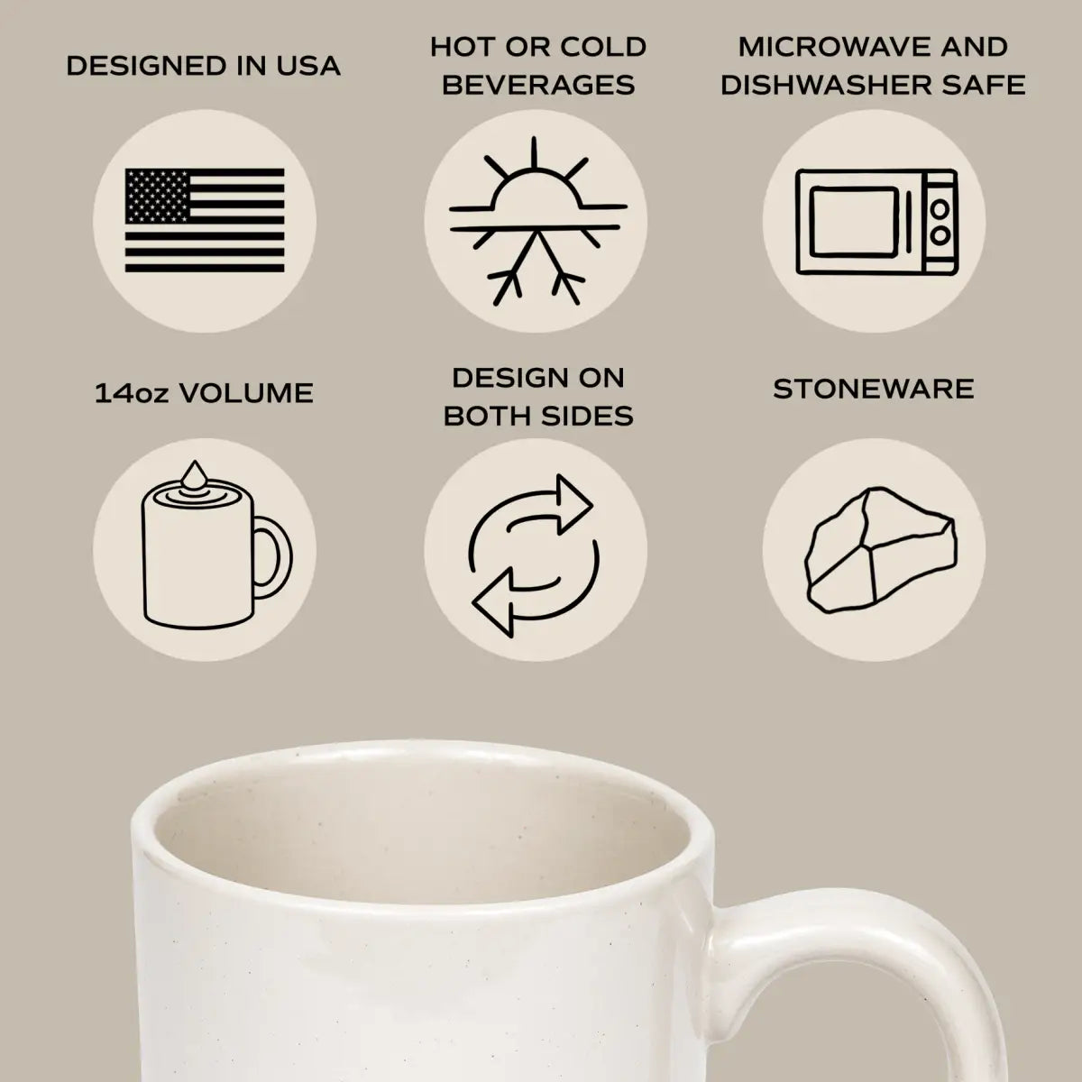 Be Still and Know 14oz. Stoneware Coffee Mug - Sweet Water Decor