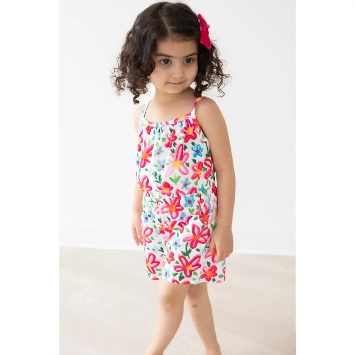 Strappy Play Romper - Neon Floral - Mila & Rose ®
