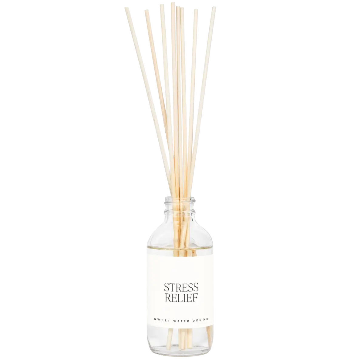 Stress Relief Clear Reed Diffuser - Sweet Water Decor