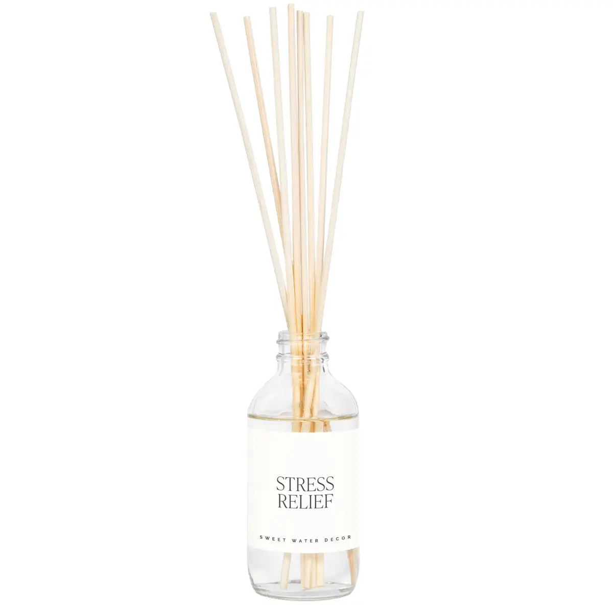 Stress Relief Clear Reed Diffuser - Sweet Water Decor