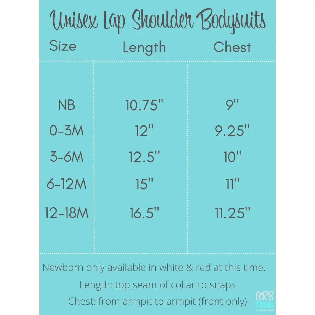 Sublimation Baby Bodysuits - ARB Blanks