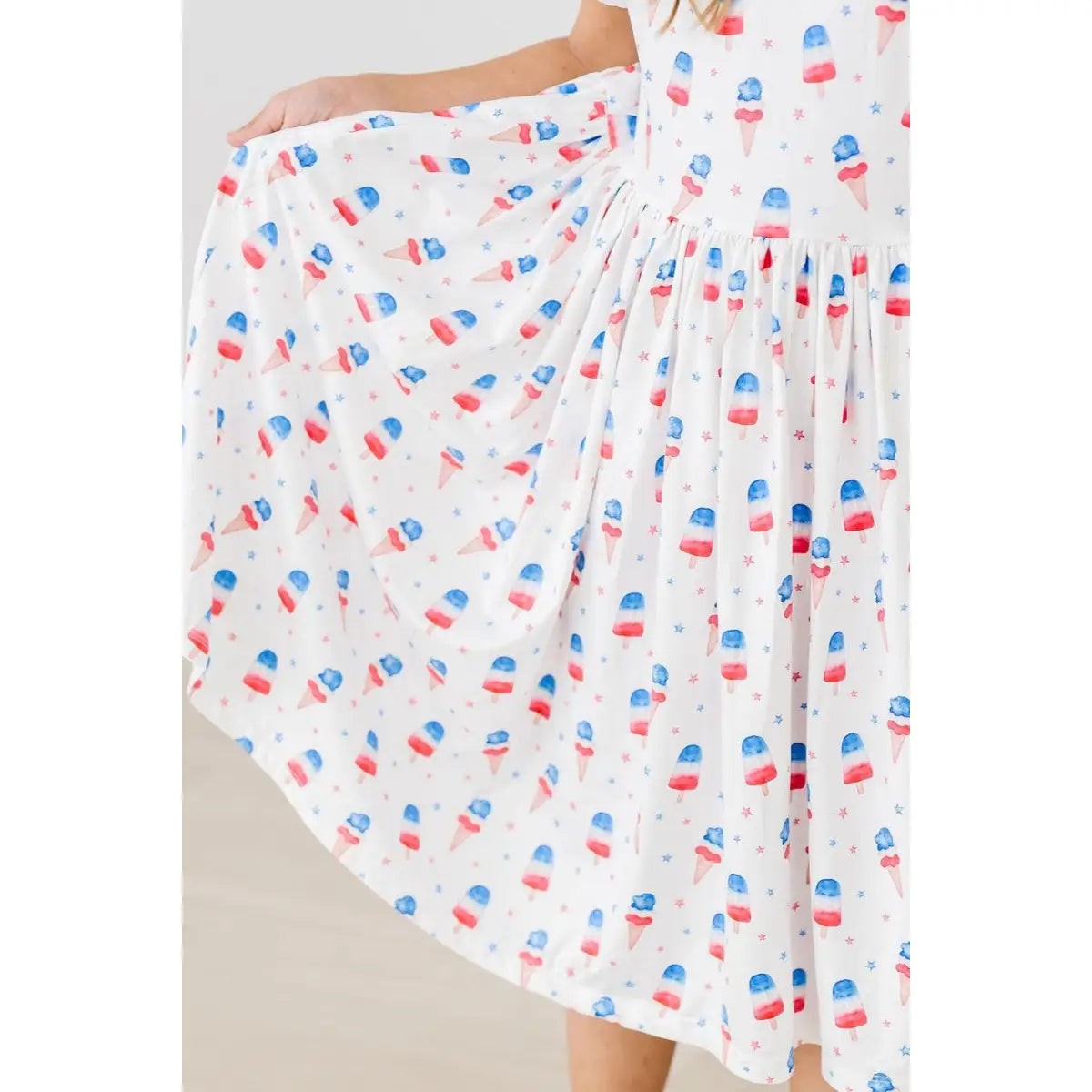 Flutter Sleeve Twirl Dress - Summer Sweets - Patriotic July 4th - Mila & Rose ®