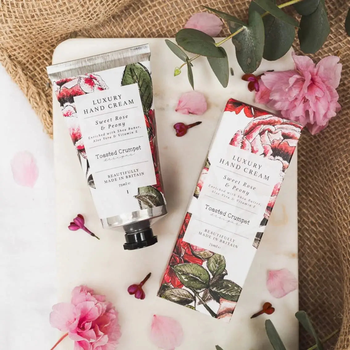 Luxury Hand Cream - Sweet Rose & Peony - Toasted Crumpet (US Duties Paid)