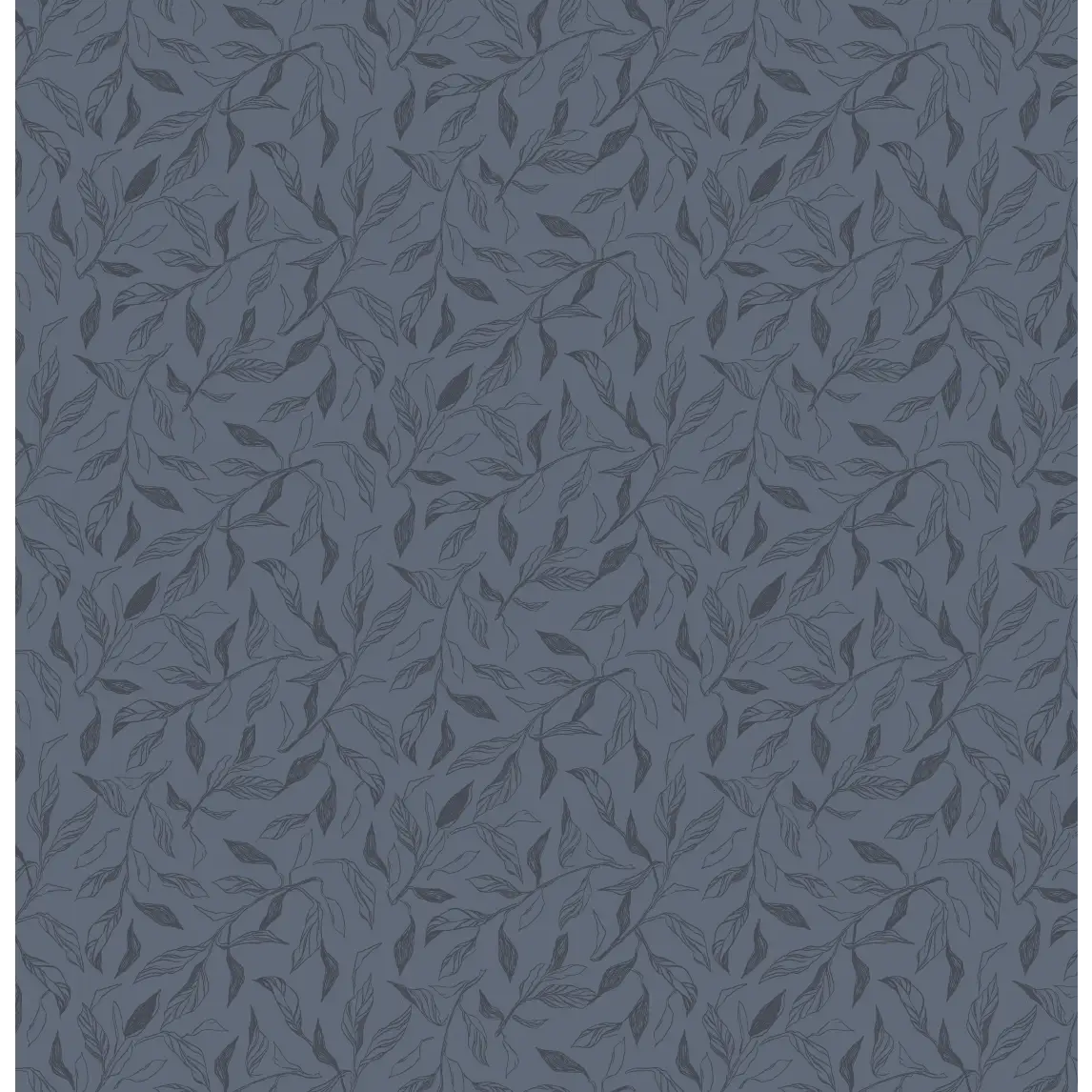 Swift Leaves Wallpaper - Subtle Leaf Pattern - by Aubrey Fairchild - Sample 1 foot by 1 foot / Navy - Loomwell Home