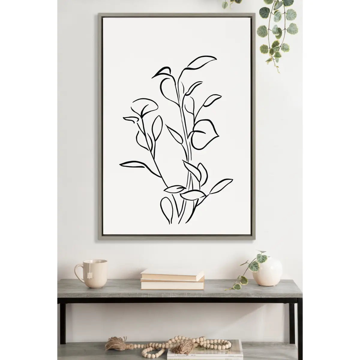 Botanical Sketch Print No 2 Framed Canvas - kateandlaurel