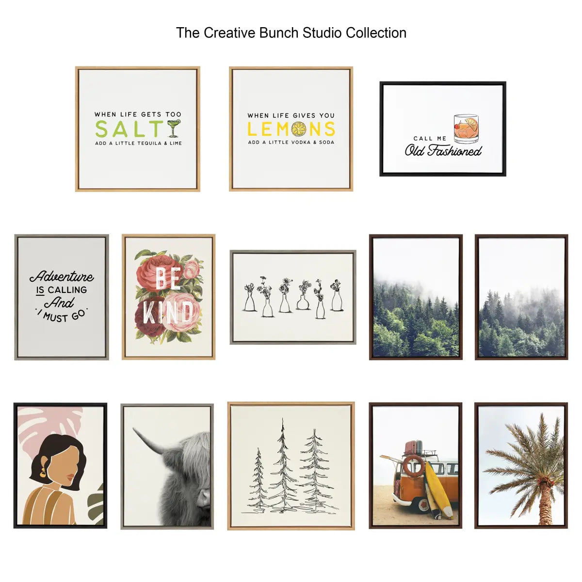 Framed Canvas - Botanical Sketch Print No 3 - kateandlaurel