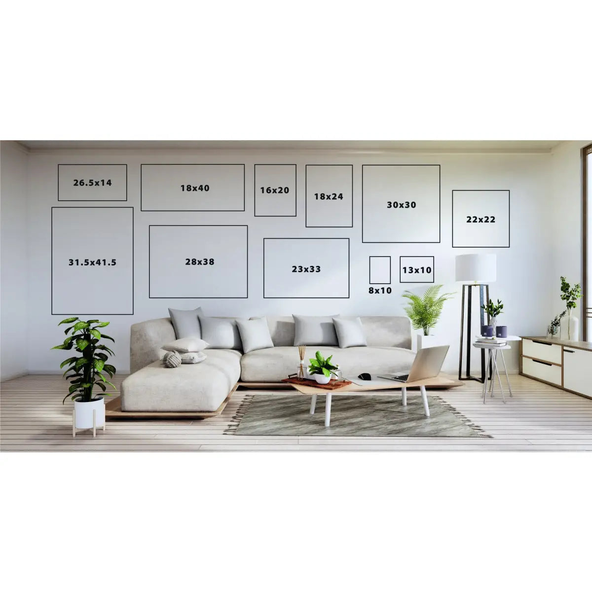 Framed Canvas Art - Olive Tree Abstract - kateandlaurel